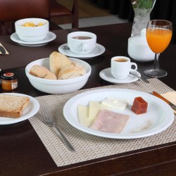 Piatto piano bianco madrid in porcellana cm 21 Rausa srl  in Linee