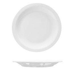 Piatto piano bianco madrid in porcellana cm 26 | Piatti da ristorante