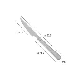Coltello bistecca acciaio vintage retro   in Linee