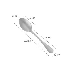 Cucchiaio tavola acciaio vintage retro   in Linee
