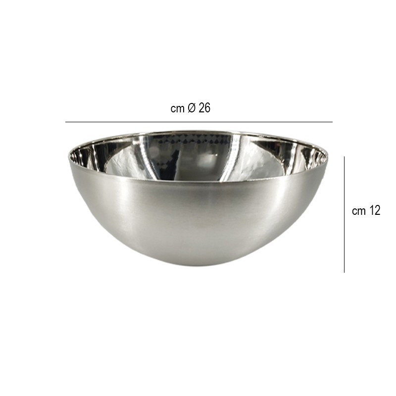 Ciotola bastardella in acciaio cm 26 Abert  in Cucina