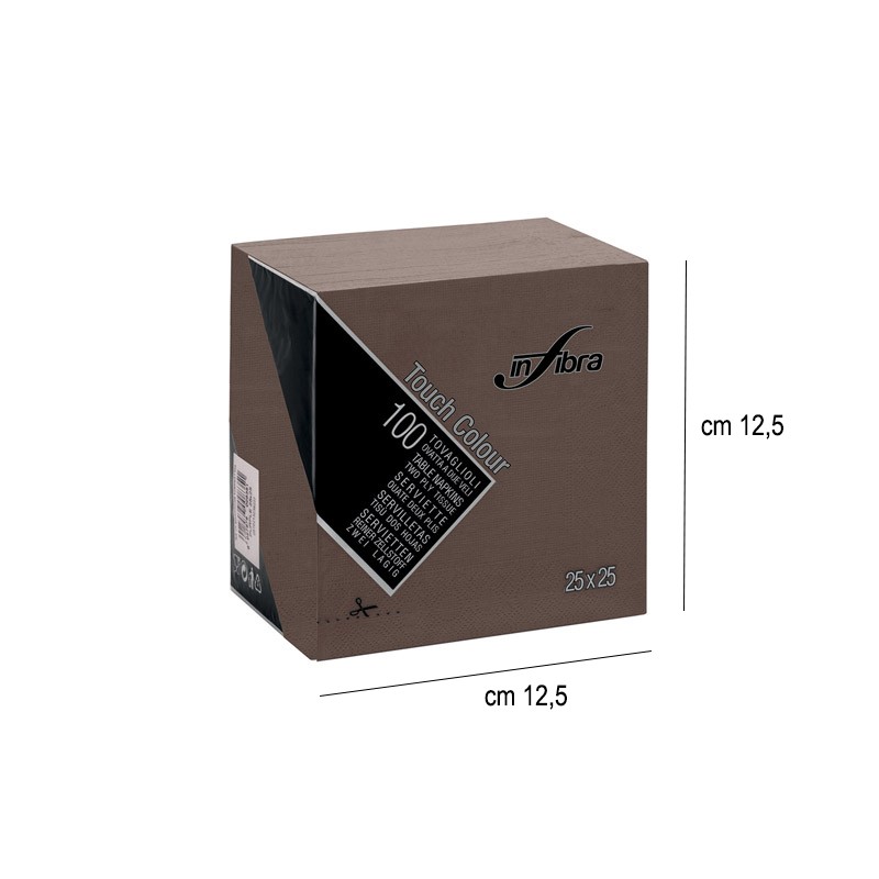 Tovaglioli di carta 25x25 cacao   in Tovaglioli monouso