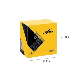 Tovaglioli di carta 25x25 giallo   in Tovaglioli monouso