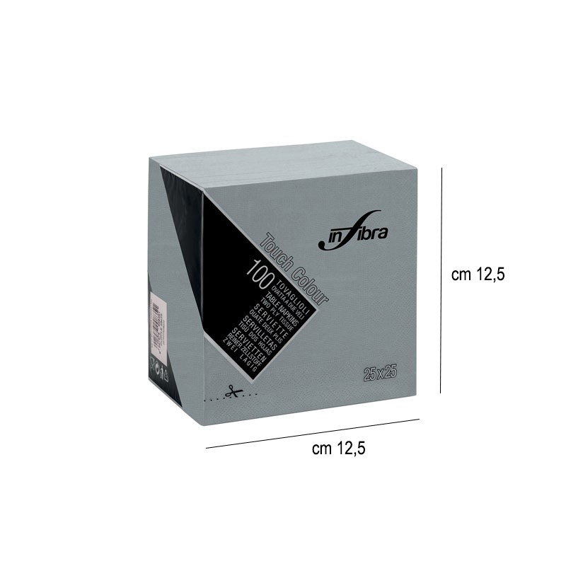 Tovaglioli di carta 25x25 grigio   in Tovaglioli monouso