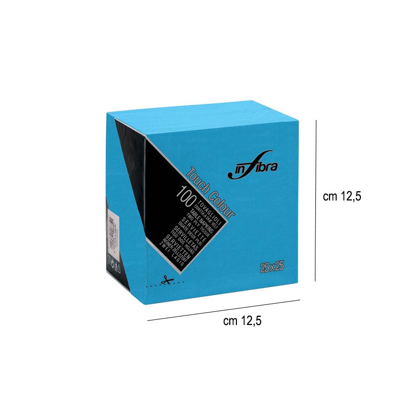 Tovaglioli di carta 25x25 turchese   in Tovaglioli monouso