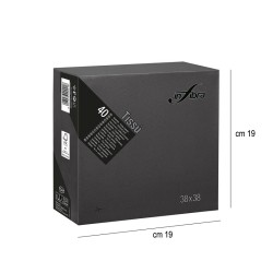 Tovaglioli di carta 38x38 nero   in Tovaglioli monouso