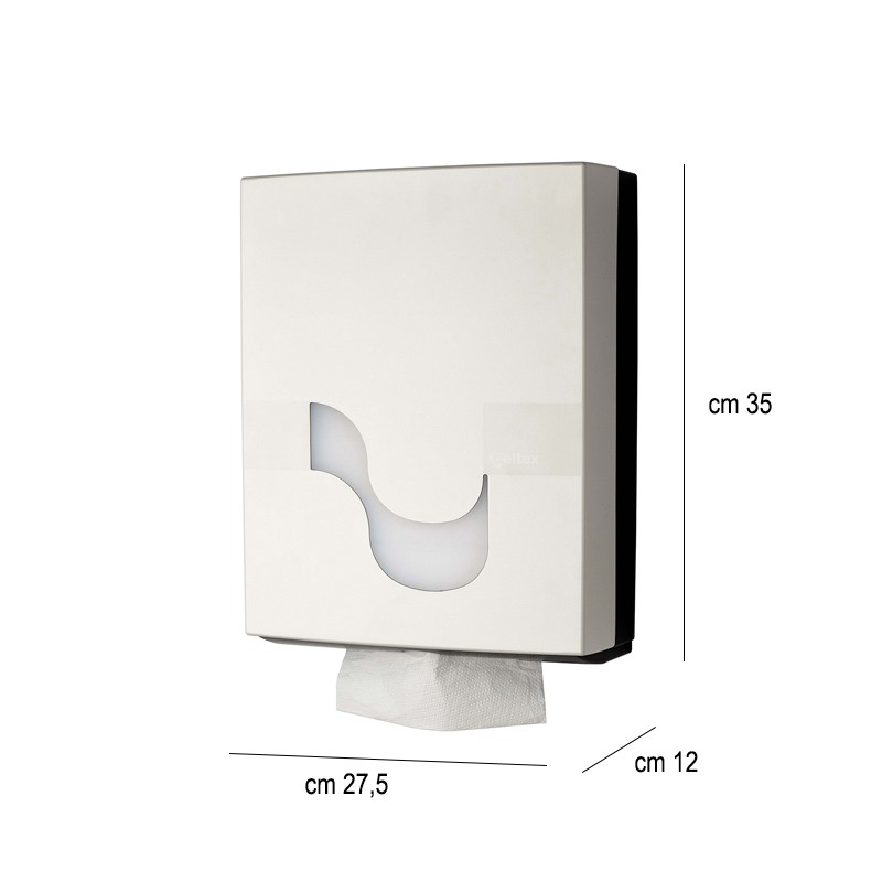 Dispenser asciugamani piegati a v bianco   in Dispenser bagno