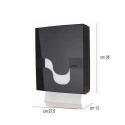 Dispenser asciugamani piegati a v nero   in Dispenser bagno