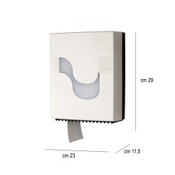 Dispenser carta igienica mini jumbo bianco   in Dispenser bagno