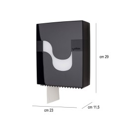 Dispenser carta igienica mini jumbo nero   in Dispenser bagno