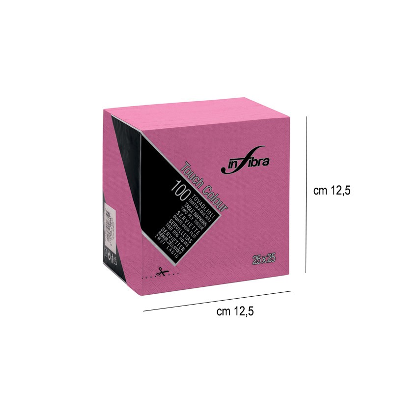 Tovaglioli di carta 25x25 fucsia   in Tovaglioli monouso
