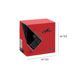 Tovaglioli di carta 25x25 rosso   in Tovaglioli monouso