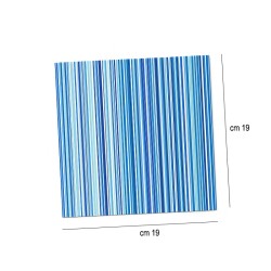 Tovaglioli di carta 38x38 rigato blu   in Tovaglioli monouso