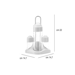 Set menage oliera pasha bianco Abert  in Macina sale e pepe e oliere