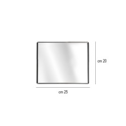 Vassoio acciaio per dolci pasticceria cm 25x20 Abert  in Buffet