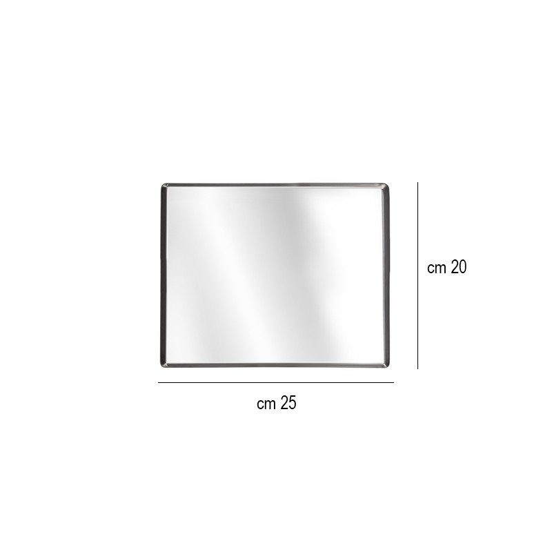 Vassoio acciaio per dolci pasticceria cm 25x20 Abert  in Buffet