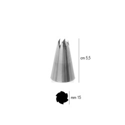 Bocchetta sac a poche fiore mm 15   in Sac a poche professionale