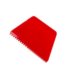 Spatola pettine per pasticceria in Abs rosso | Spatole | Rausa srl