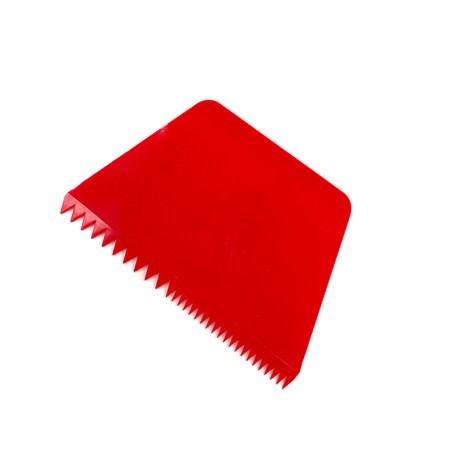 Spatola pettine per pasticceria in Abs rosso | Spatole | Rausa srl