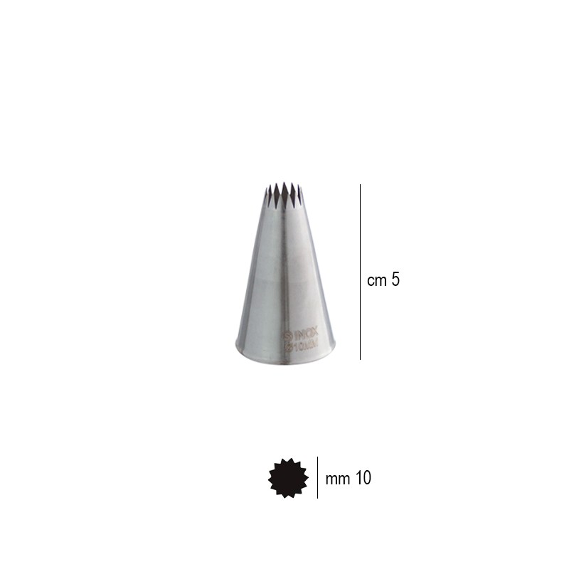 Bocchetta sac a poche stella francese mm 10   in Sac a poche professionale
