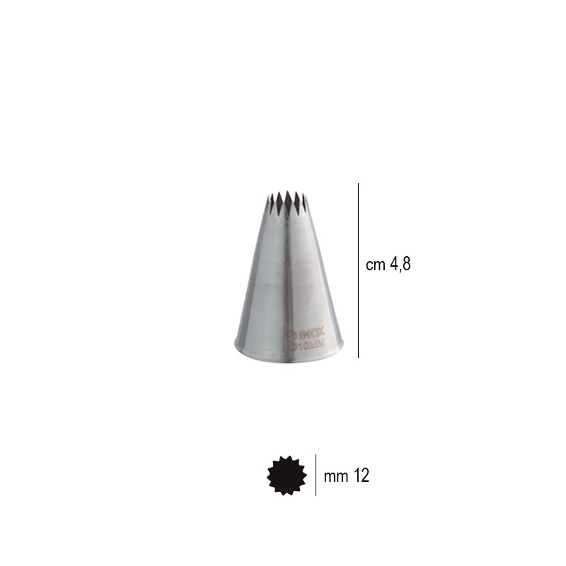 Bocchetta sac a poche stella francese mm 12   in Sac a poche professionale