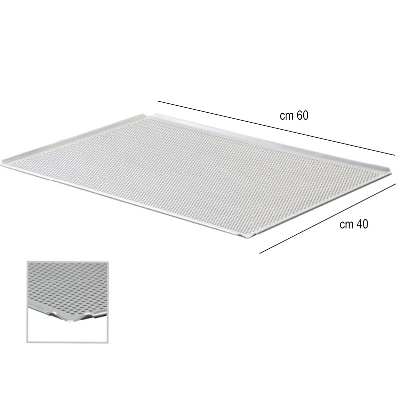 Teglia microforata alluminio cm 60x40 Rausa srl  in Teglie rettangolari