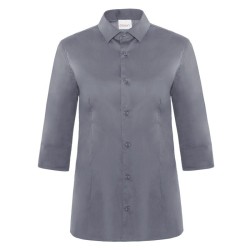 Camicia donna grigia manica 3/4 Giblors  in Camicie cameriere