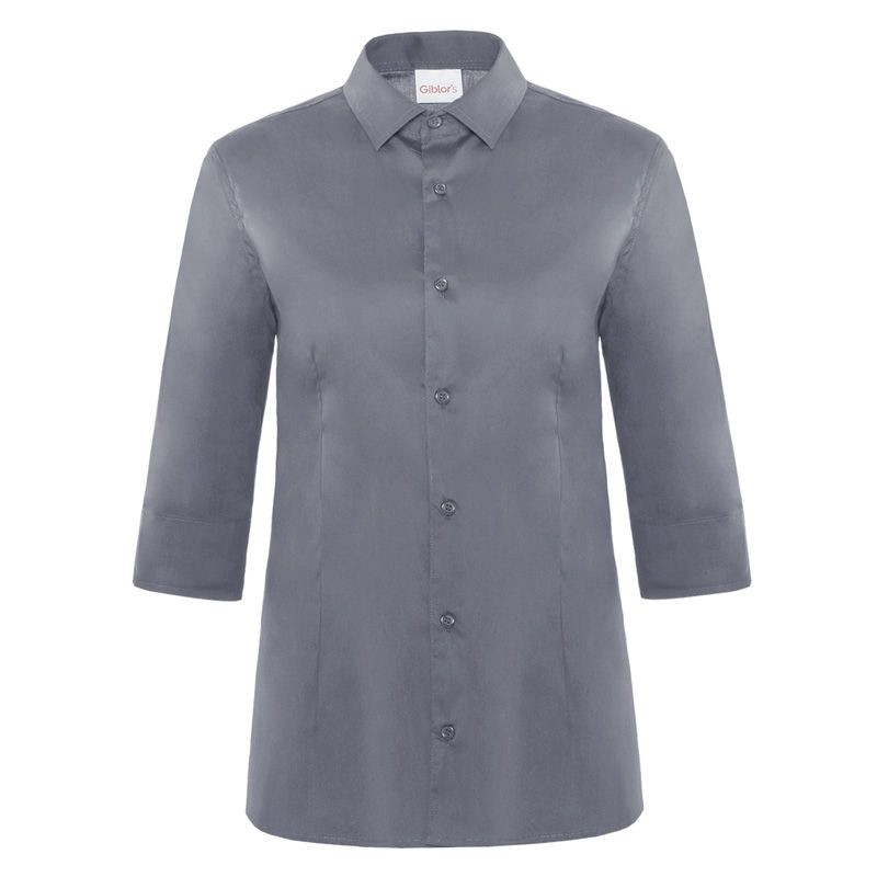Camicia donna grigia manica 3/4 Giblors  in Camicie cameriere
