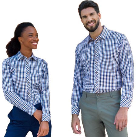 Camicia cameriere quadretti | Abbigliamento camicie | Rausa srl