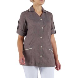 Casacca da lavoro donna tortora | Abbigliamento camici | Rausa srl