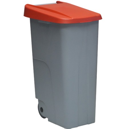 Bidone differenziata con coperchio rosso | Igiene bidoni | Rausa srl