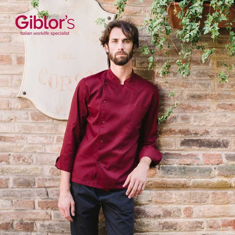 Giacca cuoco bordeaux cristian Giblors  in Giacca cuoco