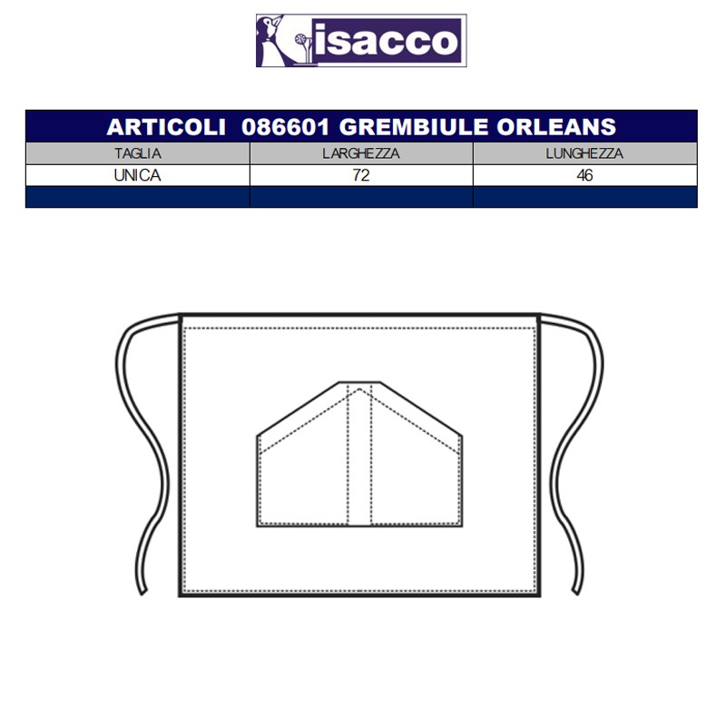 Grembiule unisex sala rosso Isacco  in Grembiuli da sala