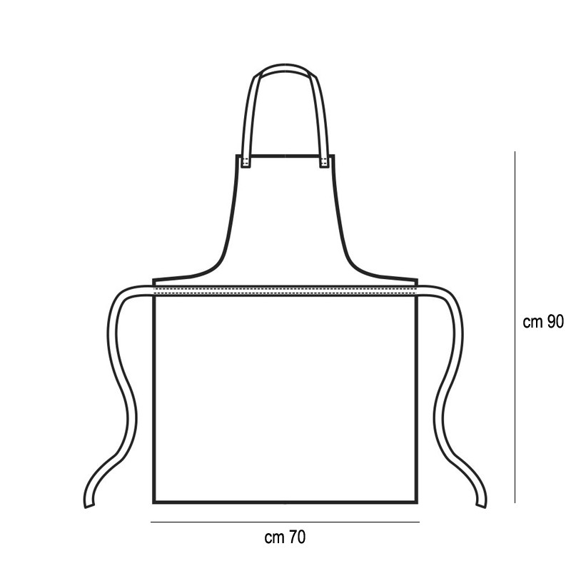 Grembiule azzurro impermeabile con pettorina Isacco  in Grembiuli cucina