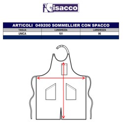 Grembiule sommelier con spacco Isacco  in Grembiuli da sala