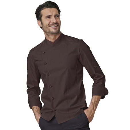 Giacca cuoco colore marrone manica lunga | Rausa srl
