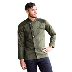 Giacca cuoco verde militare goose | Abbigliamento | Rausa srl