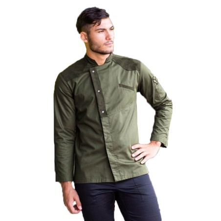 Giacca cuoco verde militare goose | Abbigliamento | Rausa srl