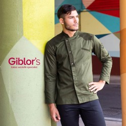 Giacca cuoco verde militare goose Giblors  in Giacca cuoco