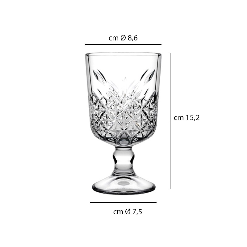 Calice vetro decorato cl 32   in Linee