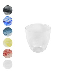 Bicchiere in vetro colorato bombato | Bicchiere da tavola | rausa srl