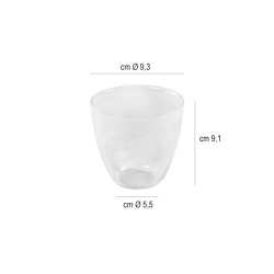 Bicchiere in vetro colorato bombato   in Bicchieri