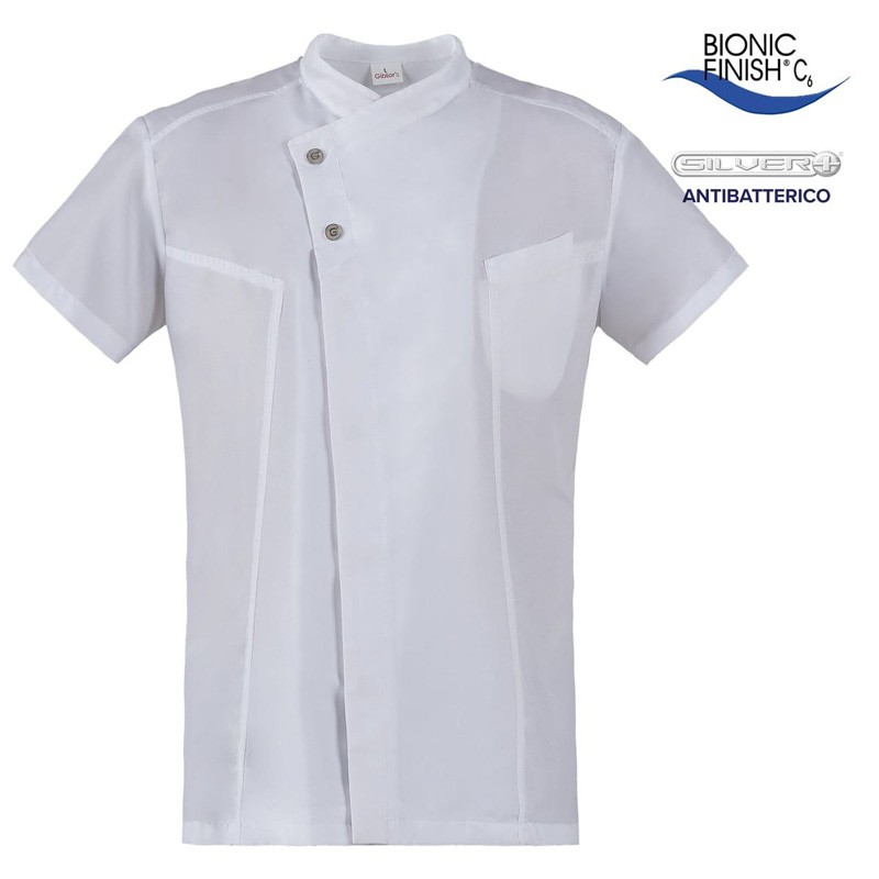 Giacca cuoco bianca manica corta harry Giblors  in Giacca cuoco