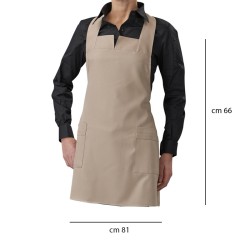 Grembiule donna pettorina beige Siggi Group  in Grembiuli da sala