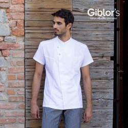Giacca cuoco bianca manica corta harry Giblors  in Giacca cuoco