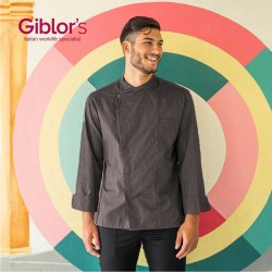 Giacca cuoco tortora manica lunga johnny Giblors  in Giacca cuoco