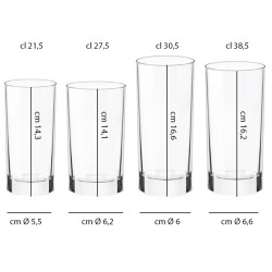 Bicchiere cortina tumbler alto   in Bicchieri