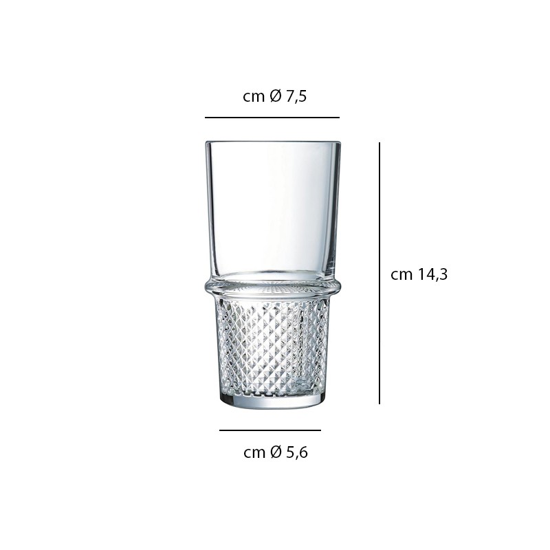 Bicchiere impilabile New York Arcoroc cl. 35   in Bicchieri