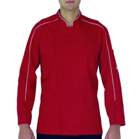 Giacca cuoco rossa manica lunga livorno | Abbigliamento | Rausa