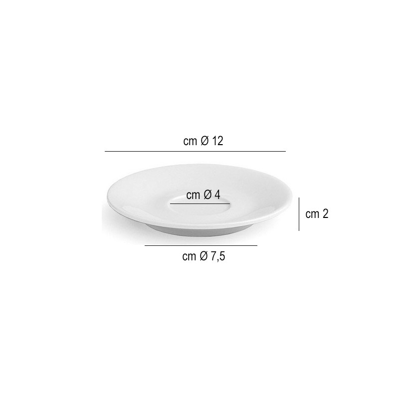 Piattino caffè Svasata   in Porcellane